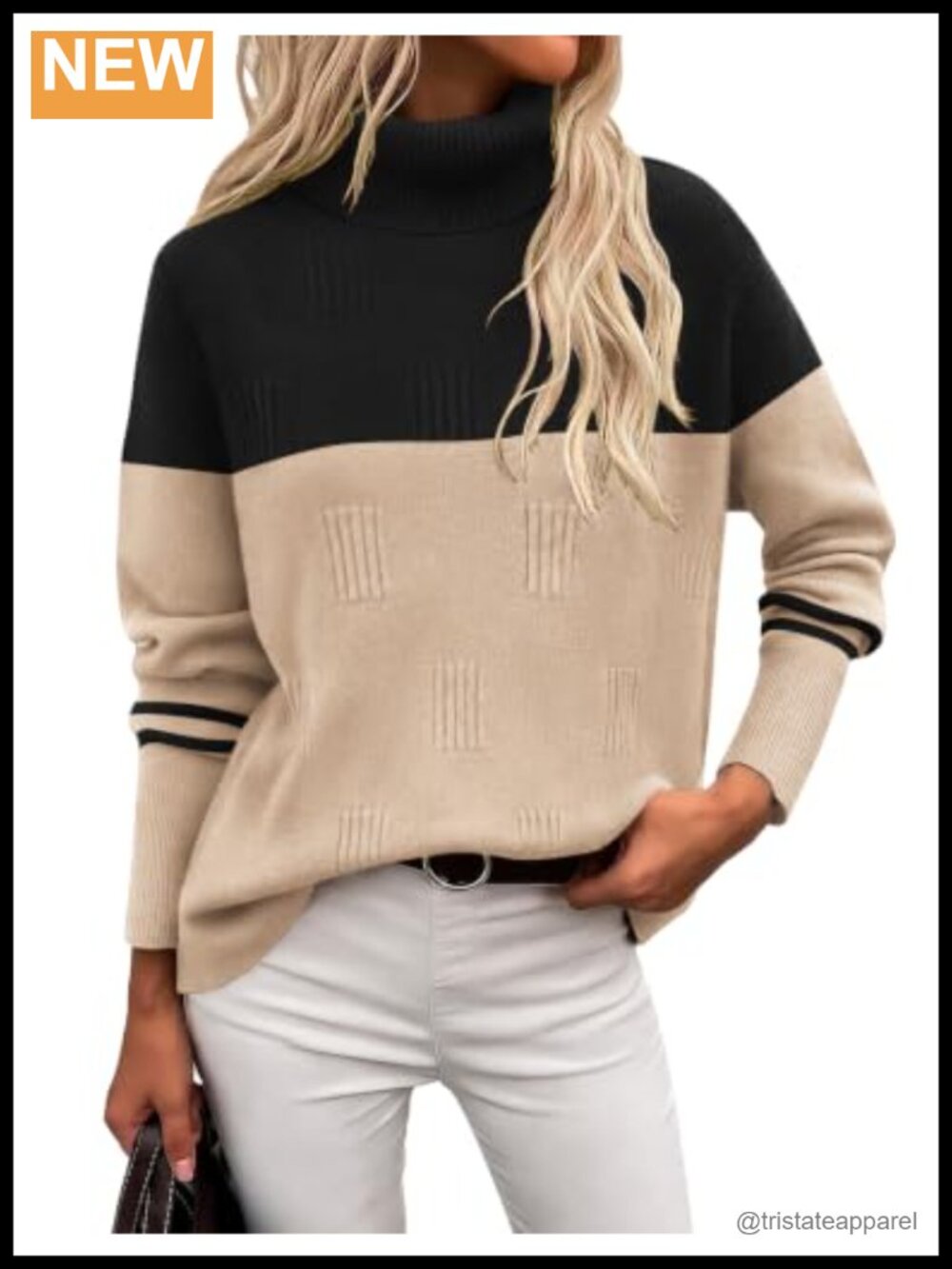 Women's Turtleneck Pullover Sweater Long Sleeve Chunky Knit Warm Fall Winter